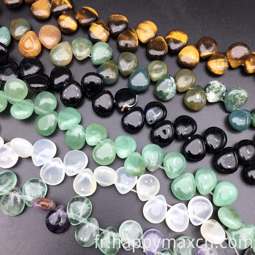 Perles de pierre précieuse de goutte à eau 10 mm * 12 mm, amethyst agate turquoise lapis perle naturelle pour la fabrication de bijoux